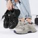 Men's 2025 New Summer Mesh Breathable Gray Dad Student Thick Sole Height Increasing Sports Casual Running Shoes_desvips.com