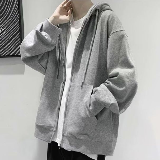Men's Hoodie Spring And Autumn Cardigan Loose Thin Jacket Casual Top Winter American Style Sportswear_desvips.com