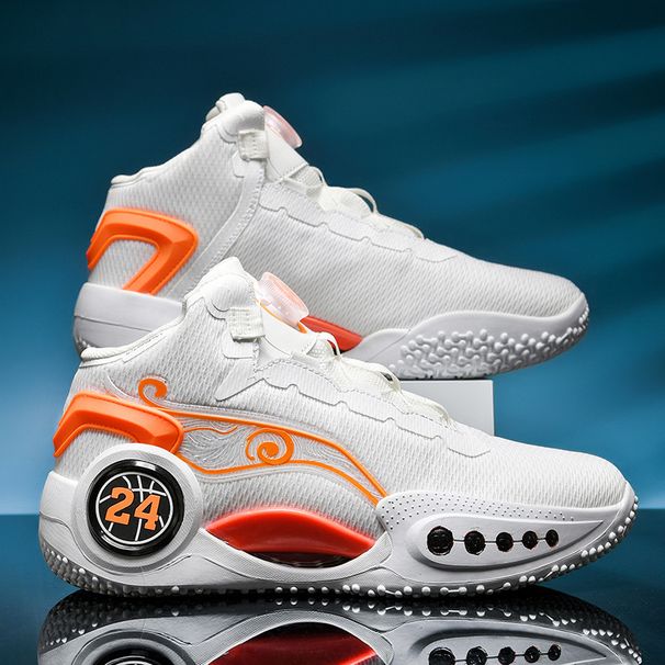 Basketball High-top Men's National Cool High-end Knob Sneakers Spring Outdoor Practical Thick-soled Sports Trend Shoes_desvips.com