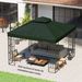 Toldo De Recambio 3x3 M Con Techo Doble Con Orificios De Drenaje Y Protección UPF30+ Verde Solo Toldo NO Incluye Marco_desvips.com