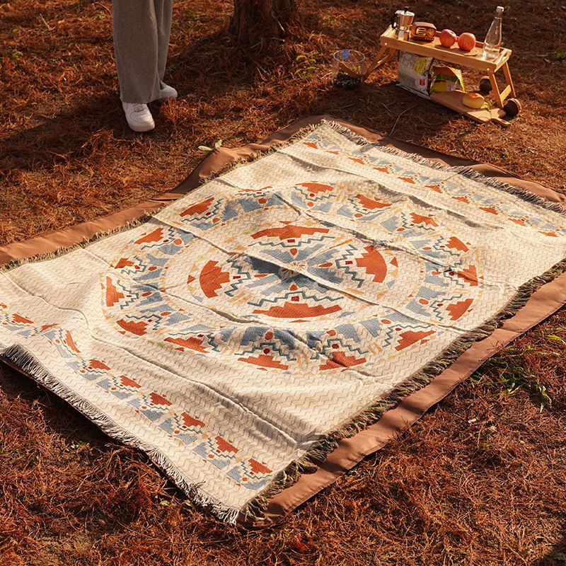 Outdoor picnic mat Floor mat Sucre tent camping blanket Retro camping ethnic wind picnic lunch blanket_desvips.com