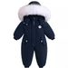 Warm Baby Winter Snowsuit - Soft Cotton Full-Body Romper With Hood For Outdoor Play & Skiing (80-120cm, Unisex, Blue/White/Pink)_desvips.com