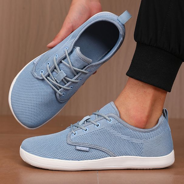 Sneakers Toe Barefoot Casual Wide Last Fashionable Canvas Black Flat Board Breathable Mesh Men's Shoes_desvips.com
