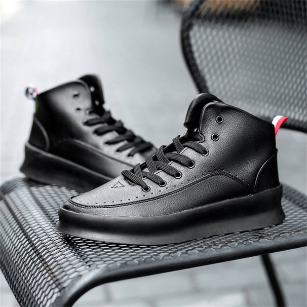 2025 Good Quality Fashion Sneakers Jogging Shoes Youth Men's Mid-High Top Lace-Up Thick Sole Non-Slip Wear-Resistant Running Shoes_desvips.com