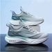 37-46 Fashion Outdoor Sneakers Men's Mesh Fabric Breathable Thick Sole Lightweight Running Shoes_desvips.com