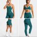 TEVEO Women's Color-Block Shockproof Sports Bra & Tank Top Set With Shorts & Pants, Outdoor Fitness, High Waist Hip-Lifting Quick-Dry_desvips.com