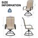 Set Of 2 Swivel Patio Dining Chairs With 360° Rocking Motion And High Back Design For Outdoor Use_desvips.com