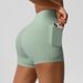 High Waisted Yoga Shorts for Women Quick Drying Breathable Tight Fit with Pockets for Outdoor Cycling Sports Running Fitness_desvips.com