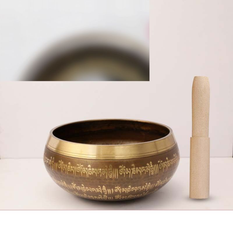 Nepal Singing Bowl Handmade Bowl Hand-Hammered Tibetan Singing Bowl Set - Stress Relief, Chakra Balancing & Meditation Tool_desvips.com