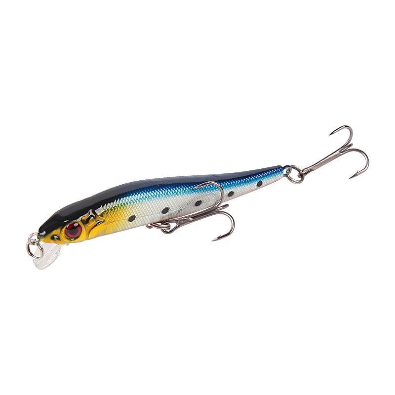 8 Colors Classic Floating Water Lure 10.7cm6g With Ring Beads + Enhanced Three Hooks To Attack Sea Bass Simulation Bait_desvips.com