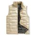 Men 2024 Autumn Winter New Stand Collar Inner Layer Warm Vest Lightweight Down Jacket Women_desvips.com