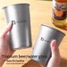 Titanium Purification Beer Cup Outdoor Camping Juice Cup Single Layer Portable Cup Titanium Alloy Anti-fall Cold Drink Cup Titanium Cup_desvips.com