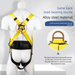 National European Standard High-Altitude Fall Protection Full-Body Five-Point Cushioning Double Hook Safety Belt_desvips.com