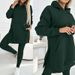 fashion hooded sweater long pants set autumn and winter hooded sweater women's hooded top loose jacket_desvips.com