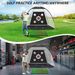 KLAODOT Net Practice Mat, Golf Hitting Aid Nets 10x7FT Backyard Driving Chipping Training Swing With Target Mat Balls_desvips.com