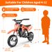 Hillmiles MileRocke 1 Children's E-Motorcycles 36V 4Ah Battery 20km Range 480W Motor Dual Suspension 12" Tires Children's Electric Bicycle_desvips.com