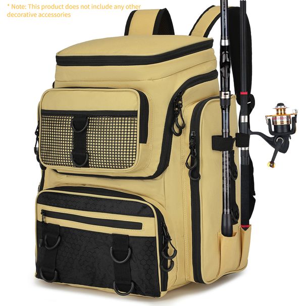 Outdoor Lure Multi Function Gear Fishing Rod Storage Bag Camouflage Backpack_desvips.com