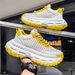 2027 Summer Fashion Sneakers Men PU+Mesh Low Top Lace-Up Breathable Thick Sole Height Increase Non-Slip Wear-Resistant Running Shoes_desvips.com