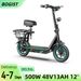 BOGIST M5 Pro 12 Inch Electric Scooter with Seat and Cargo Carrier - 500W Motor 13Ah 48V Battery_desvips.com