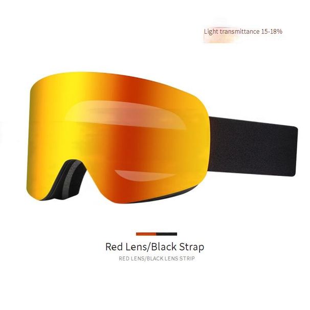 Magnetic Flip-Up Ski Goggles With Double Lens – Anti-Fog, Windproof & UV Protection For Outdoor Sports & Snowboarding_desvips.com