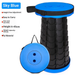 Collapsible Telescoping Stool, Portable Adjustable Folding Chair, Heavy Duty For Camping, Hiking & Travel_desvips.com