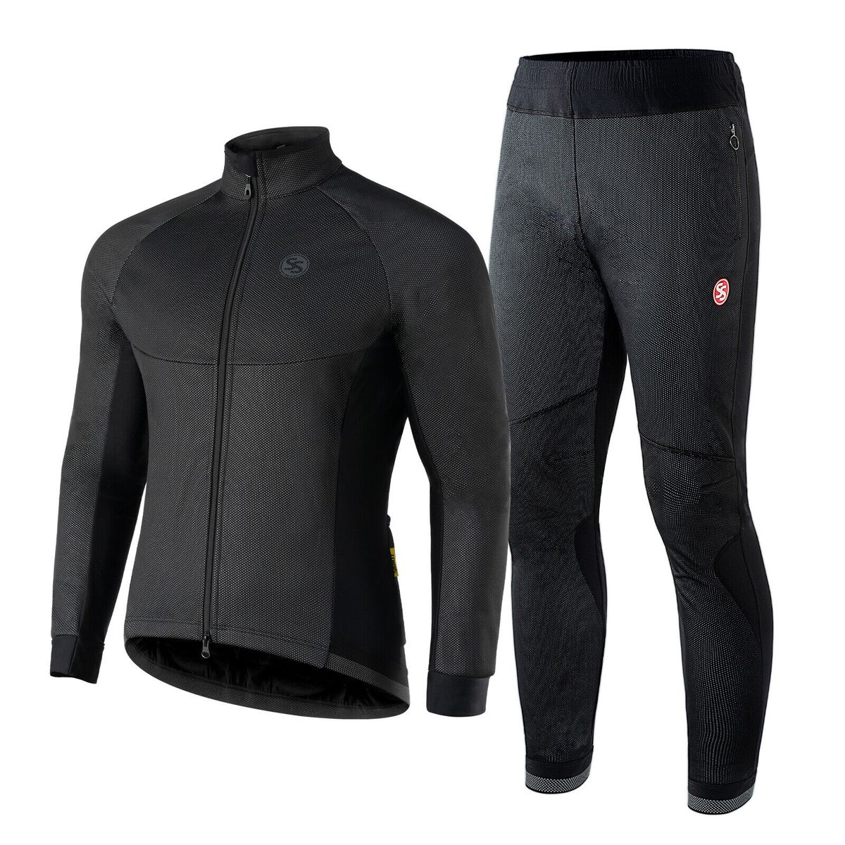 ROCKBROS Winter Cycling Jacket Pants Set Set Warm Windproof Cycling Pants Sports Cycling Clothing_desvips.com