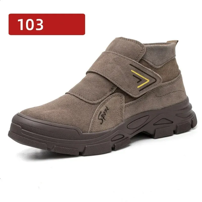 Breathable Steel Toe Cap Shatterproof Rubber Tire Sole Suitable For Mens Lightweight And Non Slip Safety Shoes 240918_desvips.com