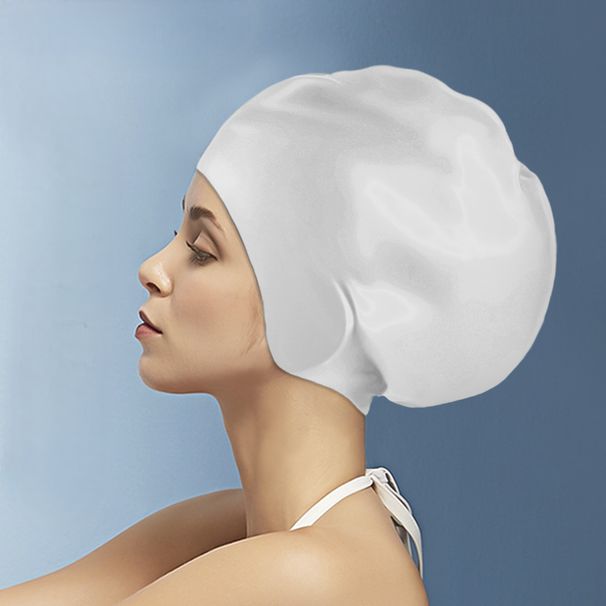 Extra-large Waterproof Swimming Women, Non-tightening, Suitable Washing Hair, Ideal For Hot Springs, Long Hair Silicone_desvips.com