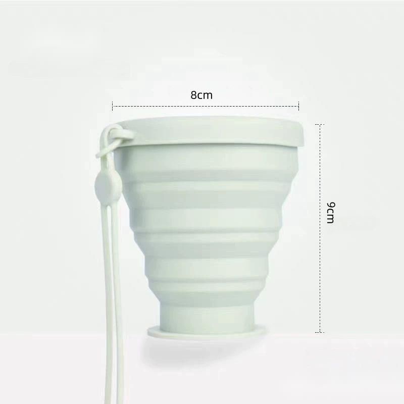 Food Grade Collapsible Water Camping Silicone Outdoor With Lid Telescopic Portable Travel Compression Mouthwash Cup_desvips.com