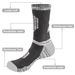 YUEDGE Mens Walking Hiking Moisture Wicking Cotton Cushioned Arch Support And Breathable Crew Socks For Men_desvips.com