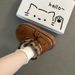 001 001 Vintage Style Thick-Soled Height-Increasing Snow Autumn Winter Fleece-Lined Flat Warm Short Boots Casual Women's Cotton_desvips.com