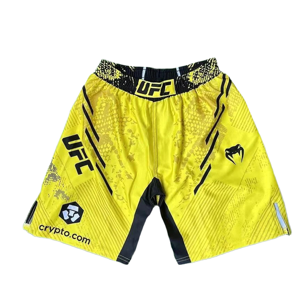 MMA Training Men's Drawstring Quick Drying Thai Kick Boxing Gym Sports Knee Length Exercise Shorts_desvips.com