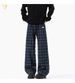 Plaid Pants, Light-flare American Retro Large-size Casual Trousers, New Street Personality Contrasting Striped Plaid Loose Wide-leg Casual_desvips.com