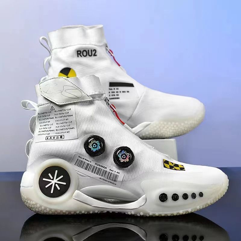 Men’s Shoes Summer High Top Youth Actual Combat Friction Sound Student Sports Fashion Sneakers_desvips.com