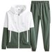 2026 Fashion Tracksuits Youth/Men Long Sleeve Zipper Hooded Sweatshirts + Lace-Up Sweatpants Splicing Two-Piece Casual Sport Suits M-6XL_desvips.com