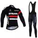 New speed down clothing cycling clothing spring and autumn thin breathable Tour de France team version of long-sleeved suspenders set factory_desvips.com