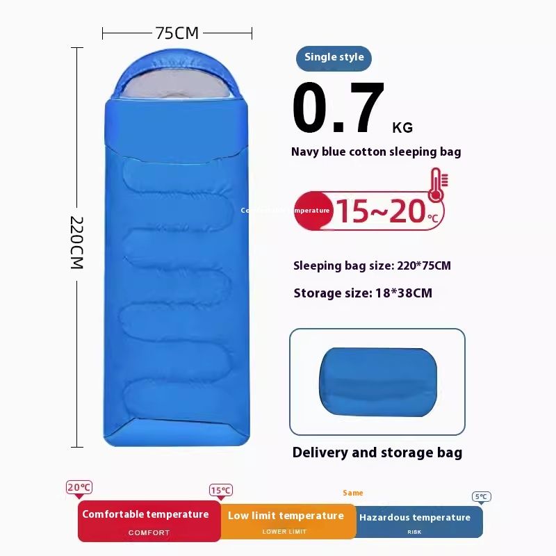 Outdoor Camping Envelope Style Four Seasons Warm Skin-Friendly Thickened Non-Glue Cotton Splicable Bag Nap Sleeping Pad_desvips.com