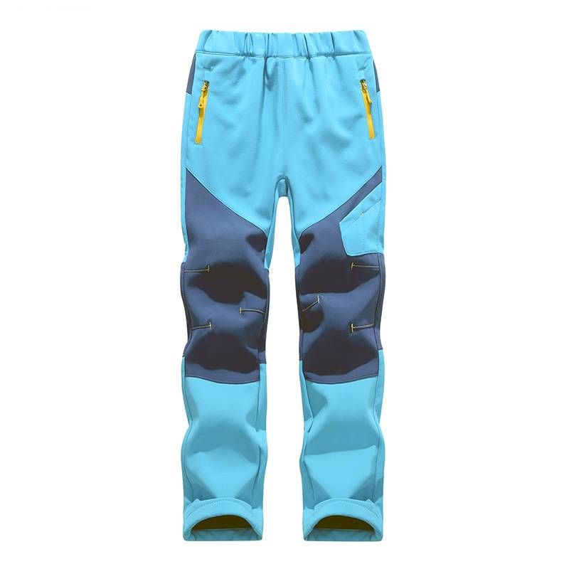 Hiking Clothings Kids' Fleece-Lined Softshell Pants - Windproof, Waterproof & Thermal Outdoor Hiking Trousers For Boys & Girls_desvips.com
