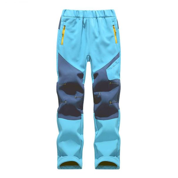 Hiking Clothings Kids' Fleece-Lined Softshell Pants - Windproof, Waterproof & Thermal Outdoor Hiking Trousers For Boys & Girls_desvips.com
