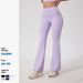High-Waisted Seamless Yoga Pants European American Style Sports Flared Shaping Peach Casual Fitness Trousers for Women_desvips.com