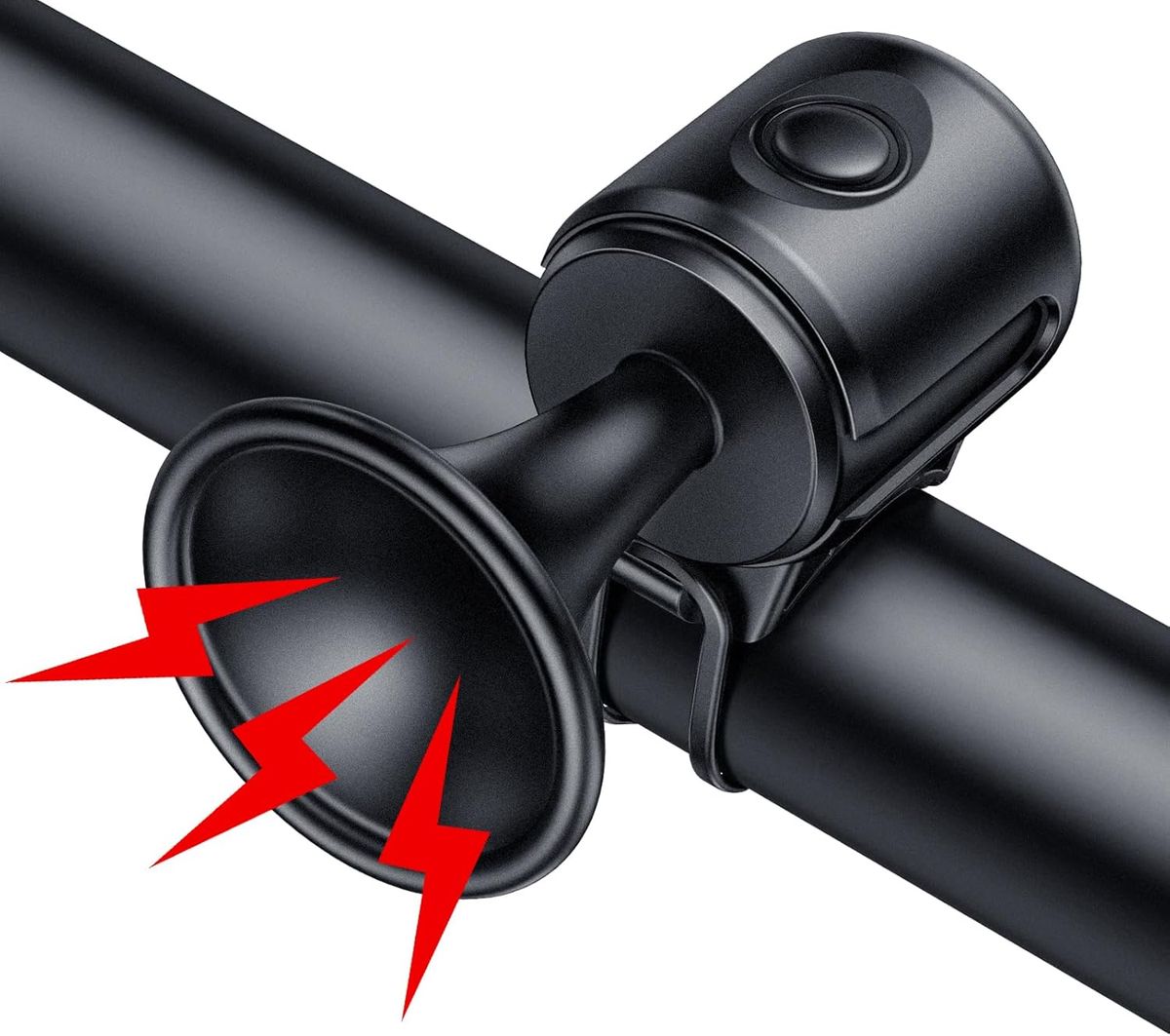 Electric Bike Horn 130db Loud Bicycle Horn,Bike Bell For 22.2-32mm Handlebars Bike Horn For Adults With 3V Battery,Easy Installation Bicycle Bells_desvips.com