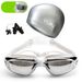 Swimming Goggles Swimming Goggles HD Waterproof And Anti Fog Large Frame Male And Female Swimming Equipment With Earplugs_desvips.com