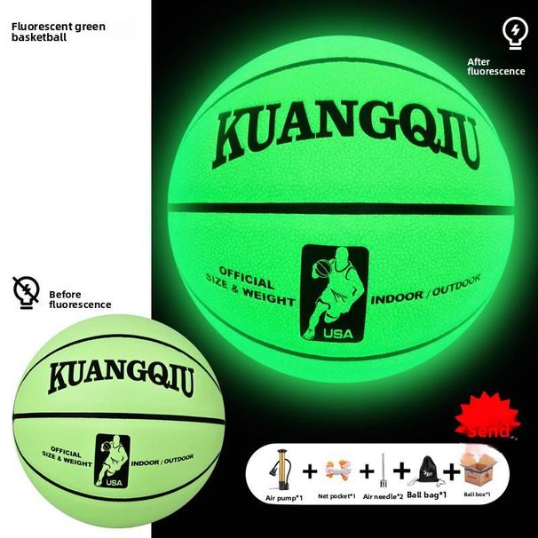 Viral Glow Basketball Size 7 - Trendy Multi-Color PU With Moisture-Wicking Tech_desvips.com