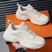Customize Men Fashion Casual Sneakers Beige Black Blank Throat Design Mesh Breathable Running Walking Shoes For Women_desvips.com