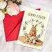 New Greeting Card Et Colored Egg Rabbit, Folded In Half With Envelope For Leaving Meage And Bleing, Eater_desvips.com