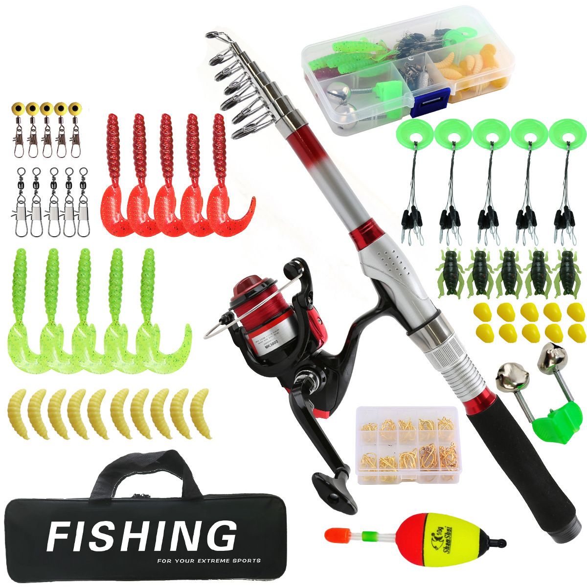 Telescopic Luya Rod Fishing Rod Set Fishing Gear Full Bait Far-distance Sea Fishing_desvips.com