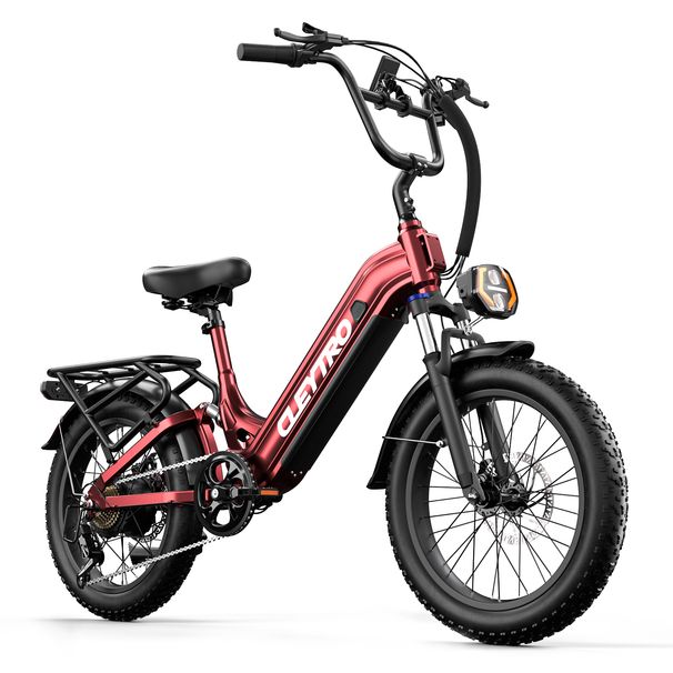 Cleytro XC20 20" Electric Bike, 48V 15.6Ah Battery, Front And Rear Suspension_desvips.com