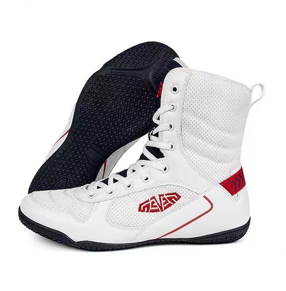 Men Boxing High Top Outdoor Male Flighting Training Sneakers White Black Professional Boy Zapatillas Wrestling Shoes_desvips.com