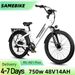Samebike RS-A01 Plus Electric Bike 750W Motor 48V 14Ah Battery 26*3.0 ” Inch Fat Tire Step-thru City Commuter Ebike_desvips.com