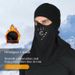 Winter Thermal Balaclava Face Mask With Filter - Windproof Fleece Lining For Men's Motorcycle, Skiing & Outdoor Sports - Stretchable Polyester (Black)_desvips.com
